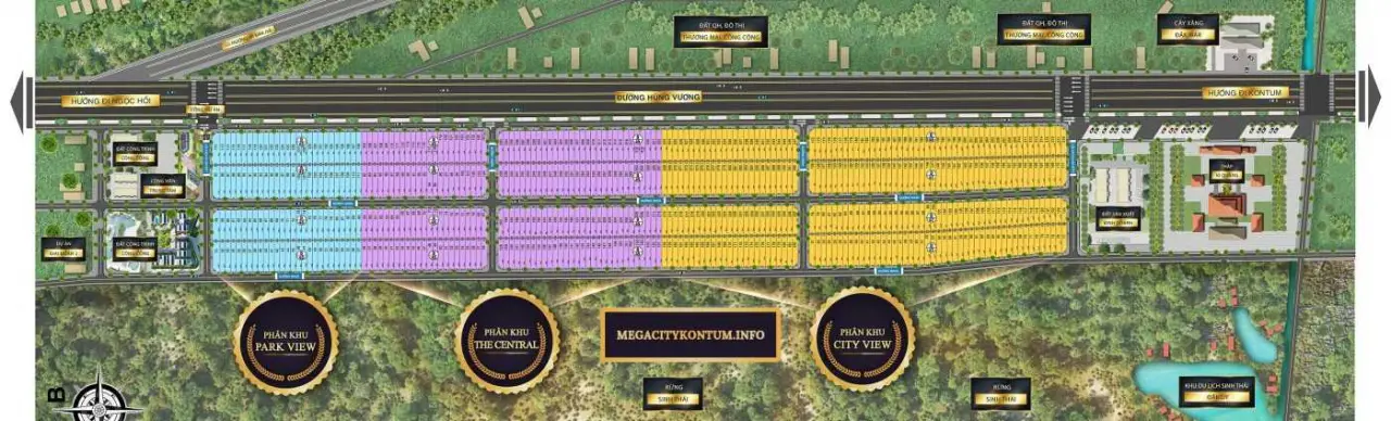 Sơ đồ phân lô chi tiết dự án Mega City Kon Tum