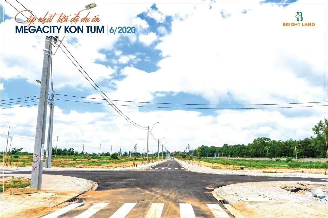Hạ tầng ngã tư giao thông tại dự án Mega City Kon Tum.