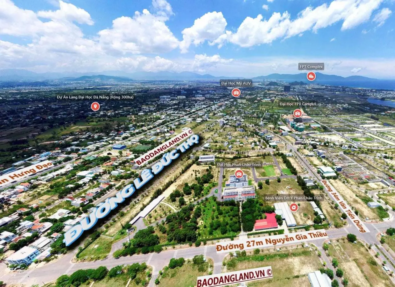 Flycam tổng quan đường Lê Đức Thọ và các khu vực xung quanh