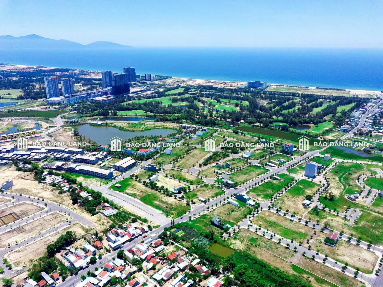 Flycam tổng quan dự án Green City hướng ra biển