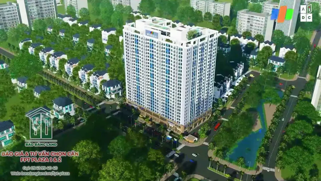 Phối cảnh tổng quan dự án FPT Plaza nhìn từ trên cao