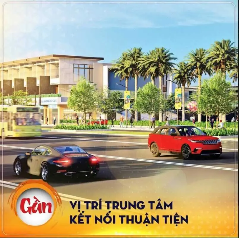 Phối cảnh tuyến phố hiện đại tại dự án Mega City Kon Tum