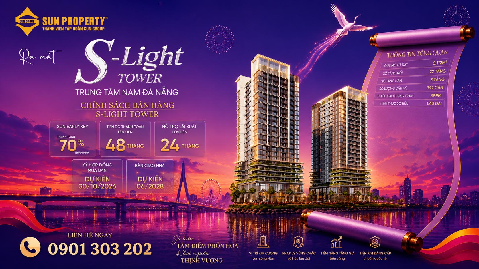 Toàn cảnh S-Light Tower Sun Property Đà Nẵng